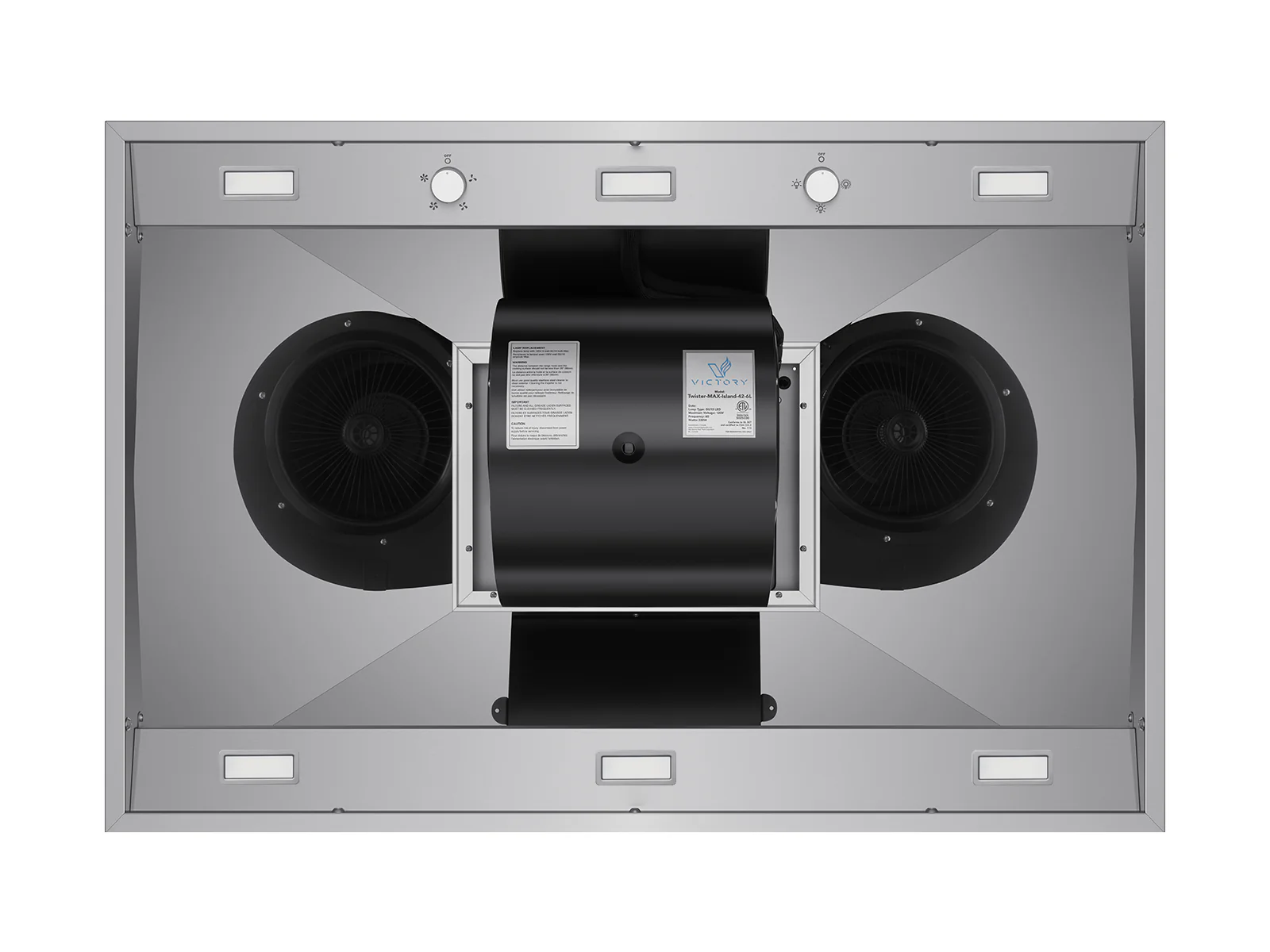 48 Inch Island Range Hood 1200 CFM - VICTORY Twister MAX Island - Image 8