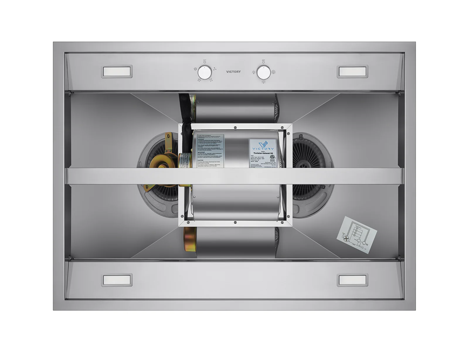42 Inch Island Range Hood 750 CFM - VICTORY Twister Island - Image 7