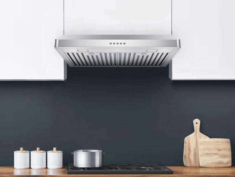 30 Inch 600 CFM Under Cabinet Range Hood with Push Button Controls - VICTORY Luna - Image 2